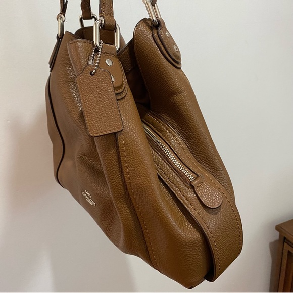 Coach Eddie shoulder bag purse slouch pepplestone - Picture 5 of 14